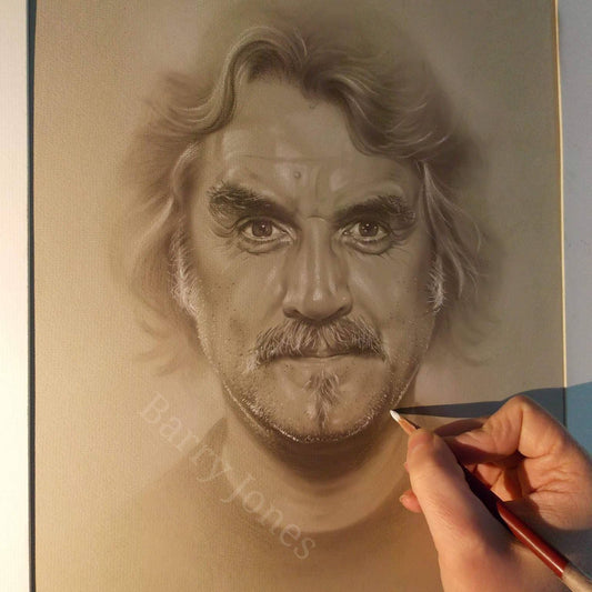 Limited print of my Billy Connolly pastel drawing