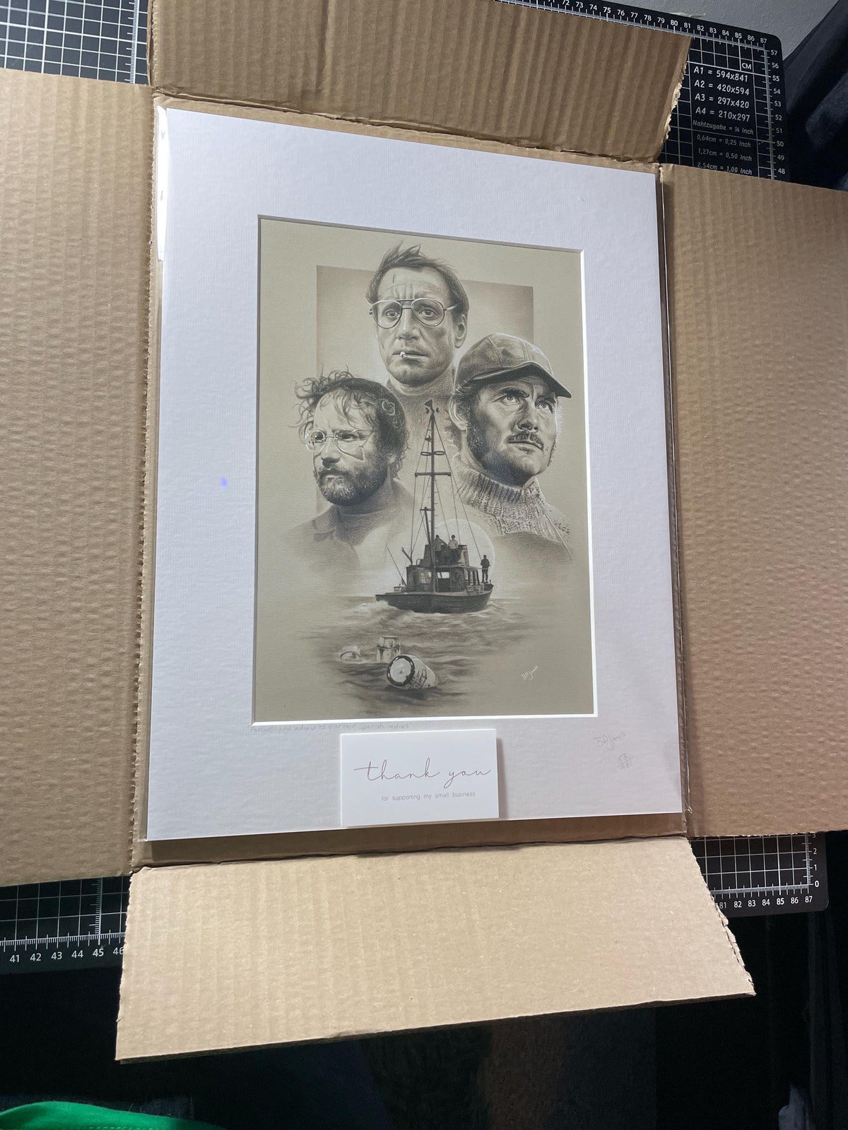 Limited print taken from my pastel drawing of Jaws